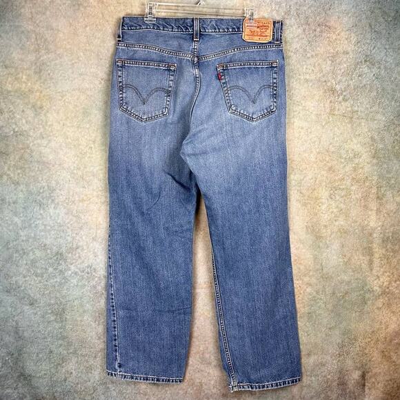 Vintage Y2K Levis 559 Denim Jeans Mens 36x30 Relaxed Fit Straight Leg Blue - Picture 1 of 10